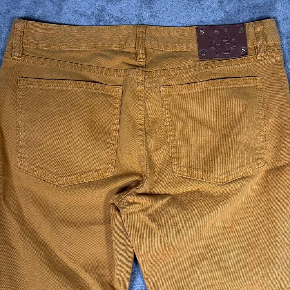 Tory Burch Ivy Super Skinny Mid Rise Jeans Women’s 30 Mustard Yellow Stretch - Picture 4 of 9